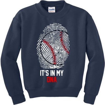 It's In My DNA Baseball Lover Kids Sweatshirt