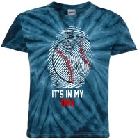 It's In My DNA Baseball Lover Kids Tie-Dye T-Shirt