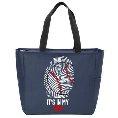 It's In My DNA Baseball Lover Zip Tote Bag