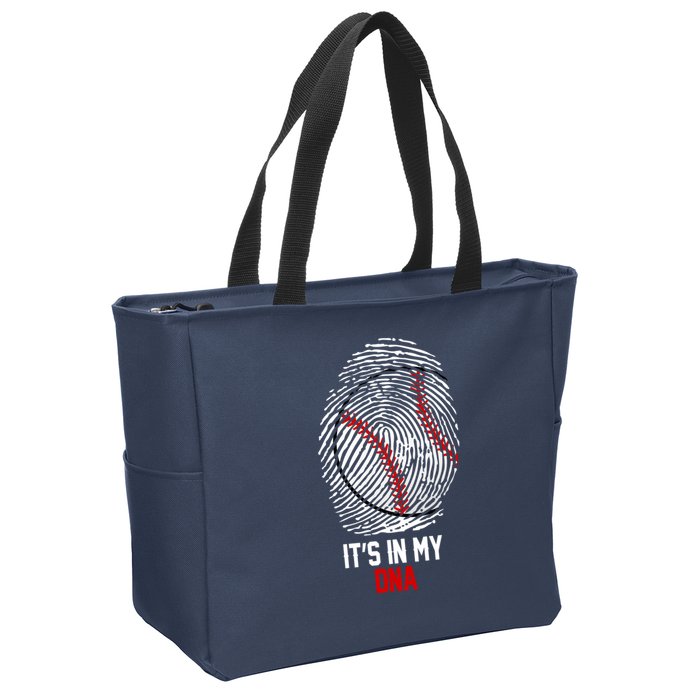 It's In My DNA Baseball Lover Zip Tote Bag