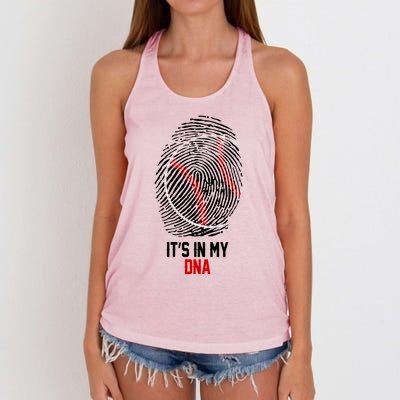 It's In My DNA Baseball Lover Women's Knotted Racerback Tank