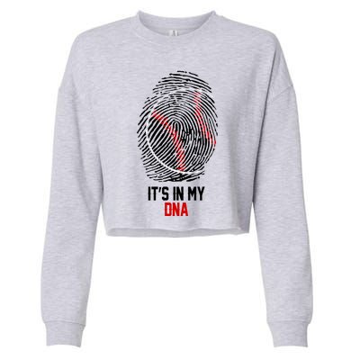 It's In My DNA Baseball Lover Cropped Pullover Crew