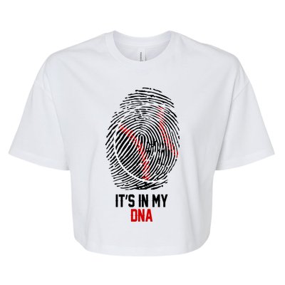 It's In My DNA Baseball Lover Bella+Canvas Jersey Crop Tee