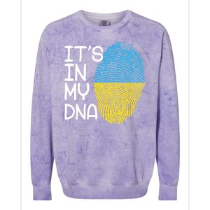 It's In My DNA Ukraine Fingerprint Colorblast Crewneck Sweatshirt