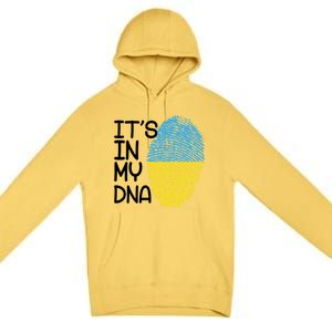 It's In My DNA Ukraine Fingerprint Premium Pullover Hoodie