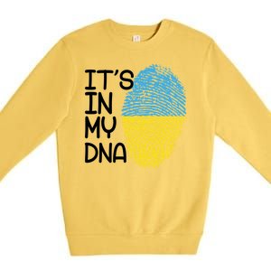 It's In My DNA Ukraine Fingerprint Premium Crewneck Sweatshirt