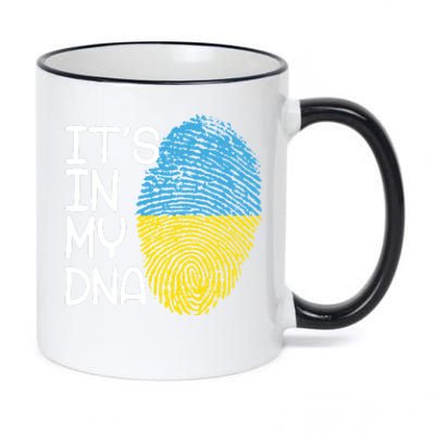 It's In My DNA Ukraine Fingerprint 11oz Black Color Changing Mug