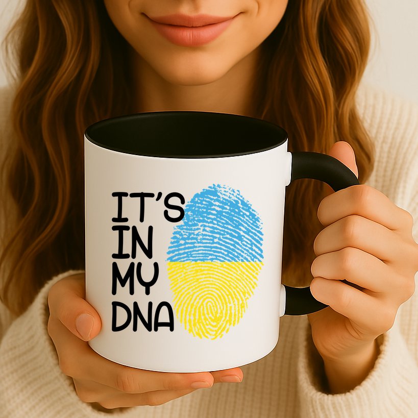 It's In My DNA Ukraine Fingerprint Mug