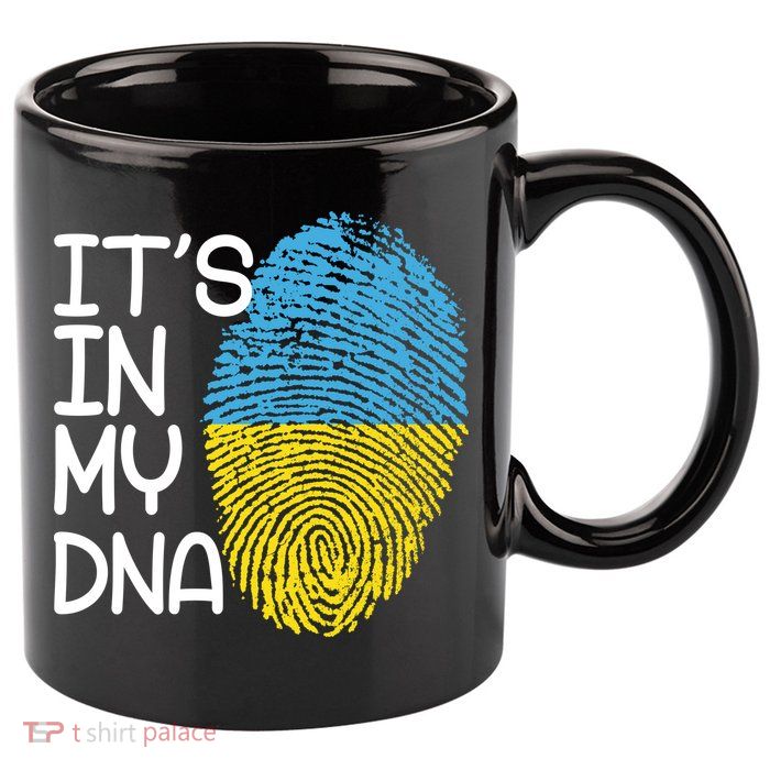 It's In My DNA Ukraine Fingerprint 11oz C Handle Ceramic Mug