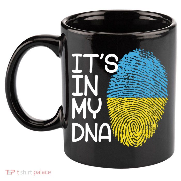 It's In My DNA Ukraine Fingerprint 11oz C Handle Ceramic Mug