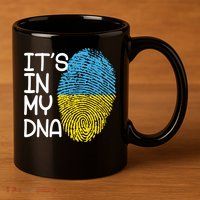 It's In My DNA Ukraine Fingerprint 11oz C Handle Ceramic Mug