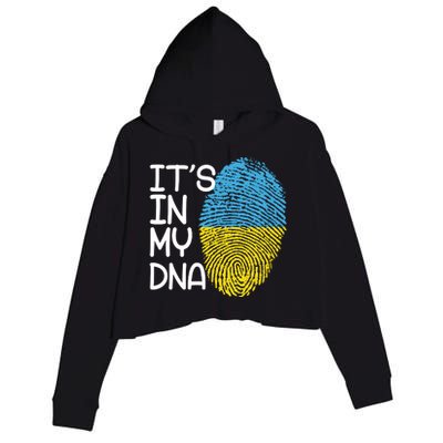 It's In My DNA Ukraine Fingerprint Crop Fleece Hoodie