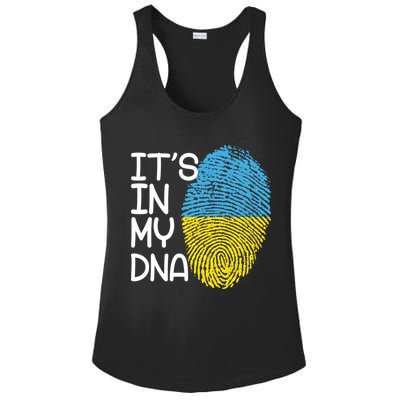 It's In My DNA Ukraine Fingerprint Ladies PosiCharge Competitor Racerback Tank