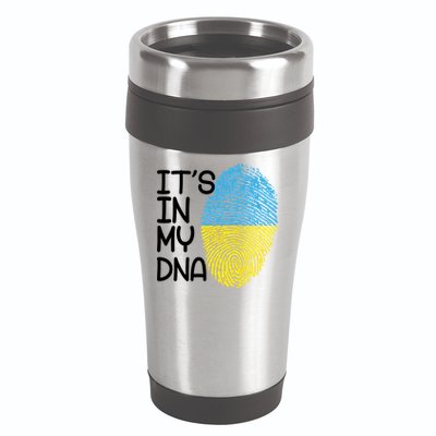 It's In My DNA Ukraine Fingerprint 16oz Travel Tumbler