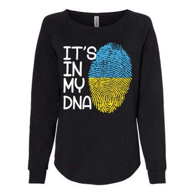 It's In My DNA Ukraine Fingerprint Womens California Wash Sweatshirt