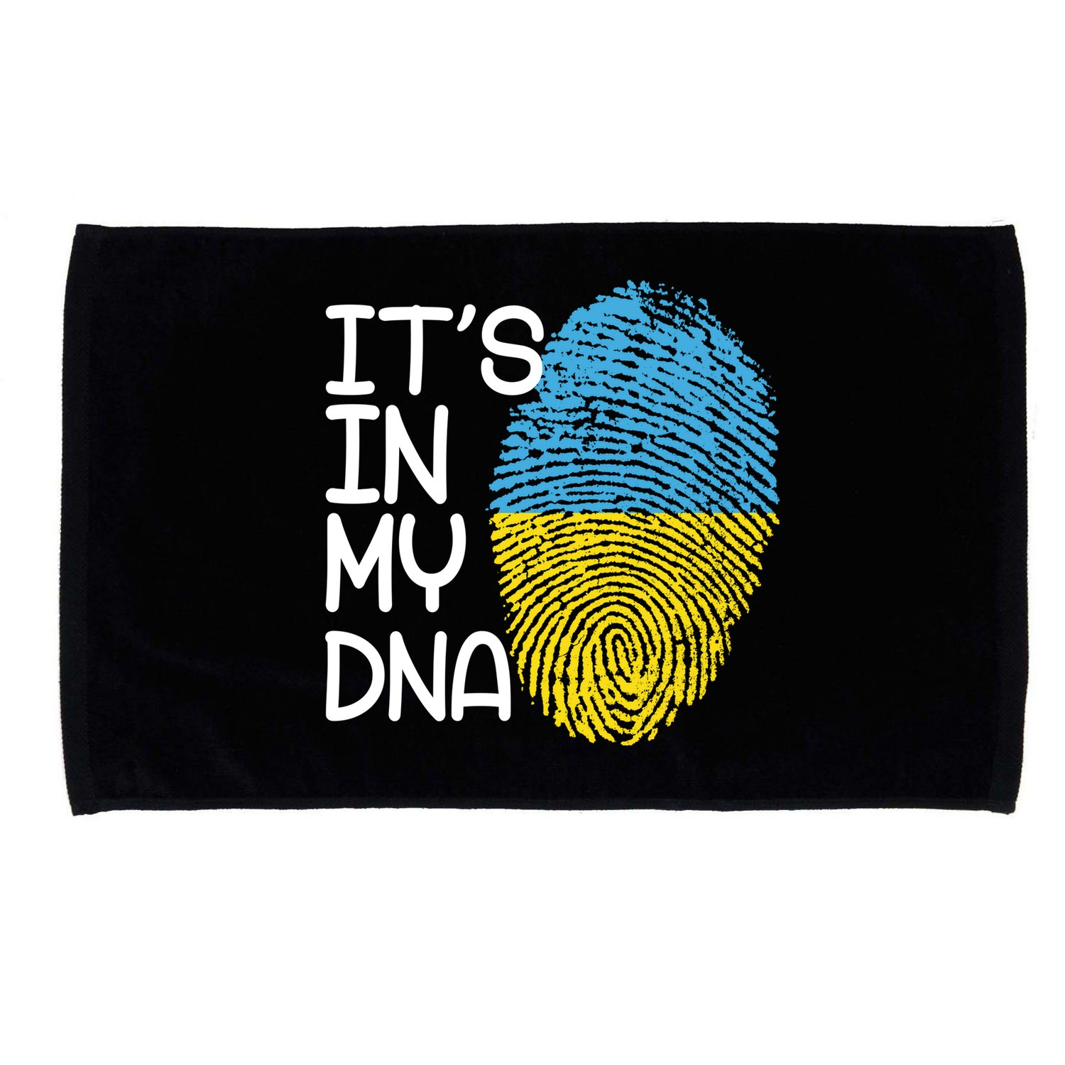 It's In My DNA Ukraine Fingerprint Microfiber Hand Towel
