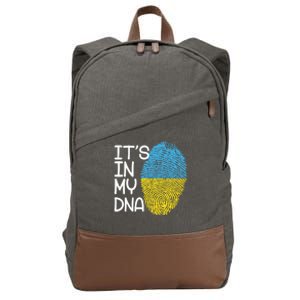 It's In My DNA Ukraine Fingerprint Cotton Canvas Backpack