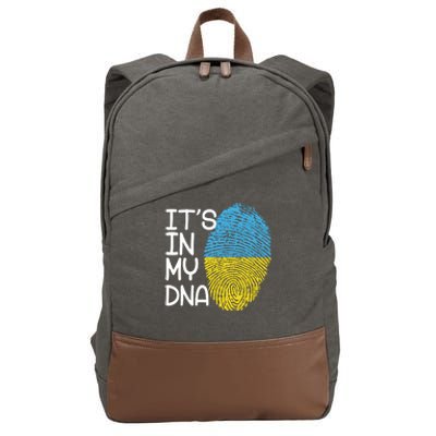 It's In My DNA Ukraine Fingerprint Cotton Canvas Backpack