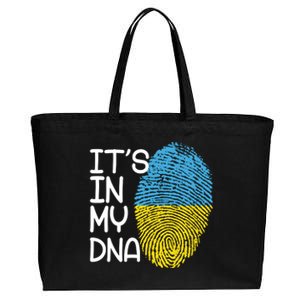 It's In My DNA Ukraine Fingerprint Cotton Canvas Jumbo Tote