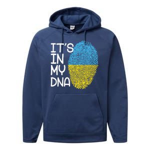 It's In My DNA Ukraine Fingerprint Performance Fleece Hoodie