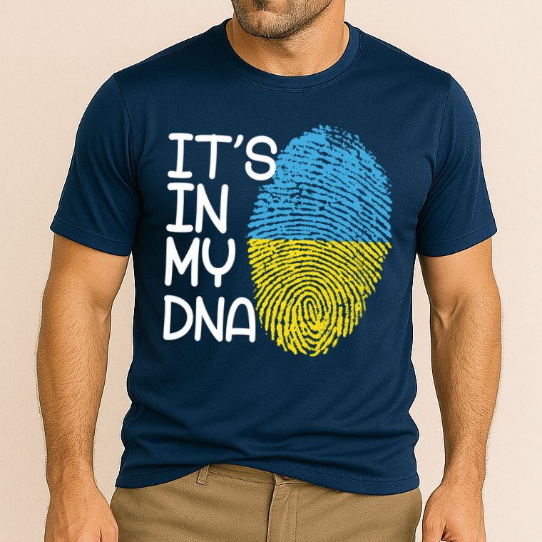 It's In My DNA Ukraine Fingerprint Performance Shirt