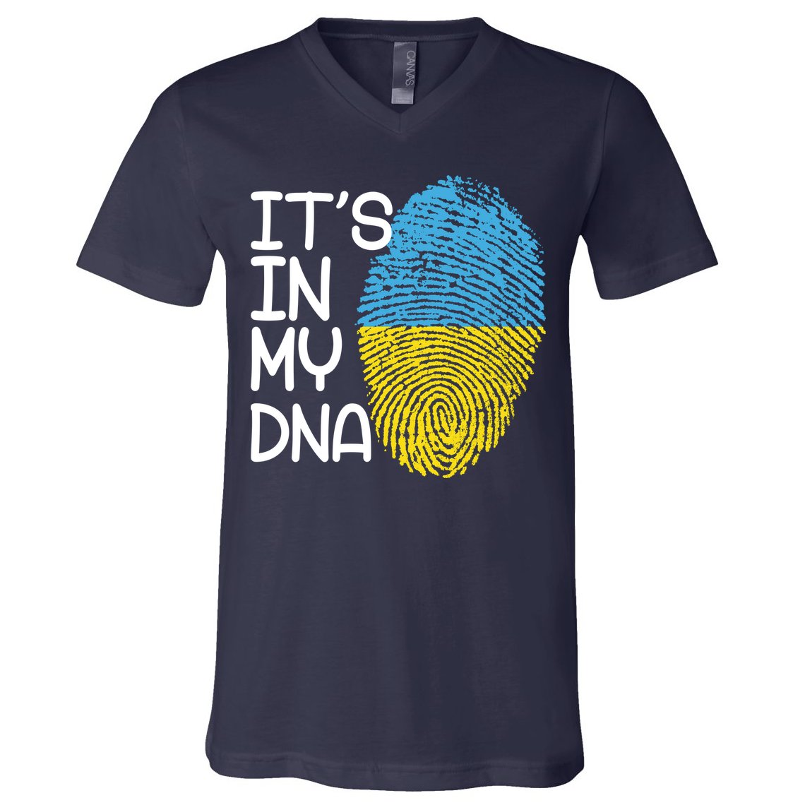 It's In My DNA Ukraine Fingerprint V-Neck T-Shirt
