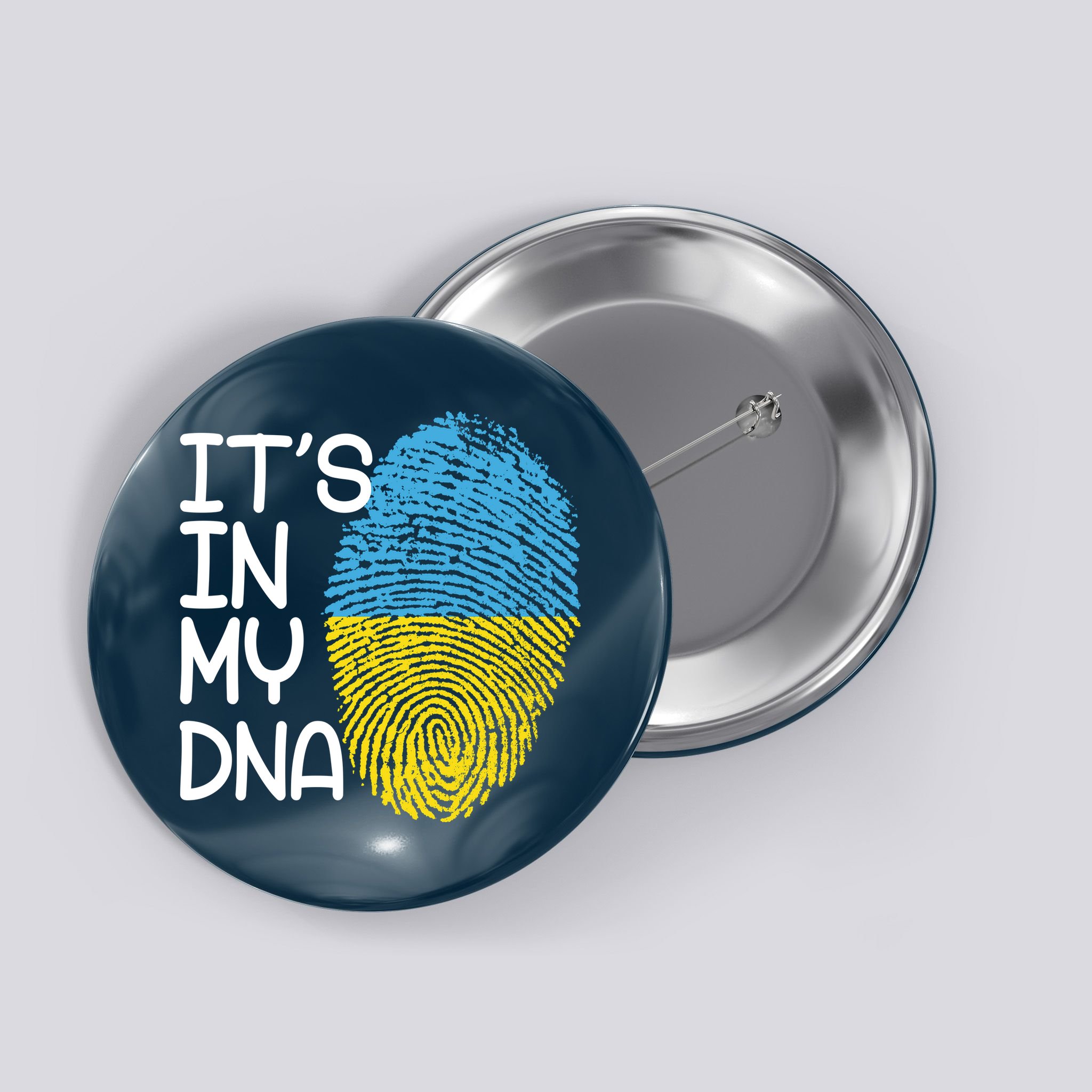 It's In My DNA Ukraine Fingerprint Button