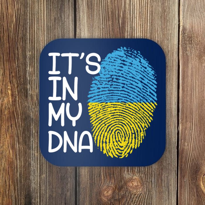 It's In My DNA Ukraine Fingerprint Coaster