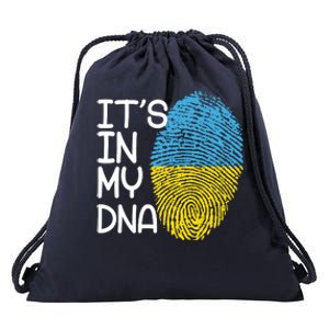 It's In My DNA Ukraine Fingerprint Drawstring Bag