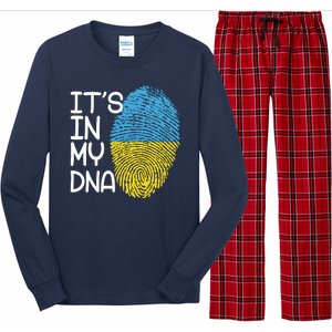 It's In My DNA Ukraine Fingerprint Long Sleeve Pajama Set