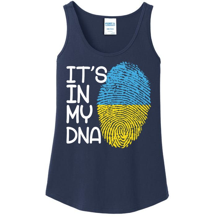 It's In My DNA Ukraine Fingerprint Ladies Essential Tank