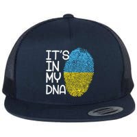 It's In My DNA Ukraine Fingerprint Flat Bill Trucker Hat