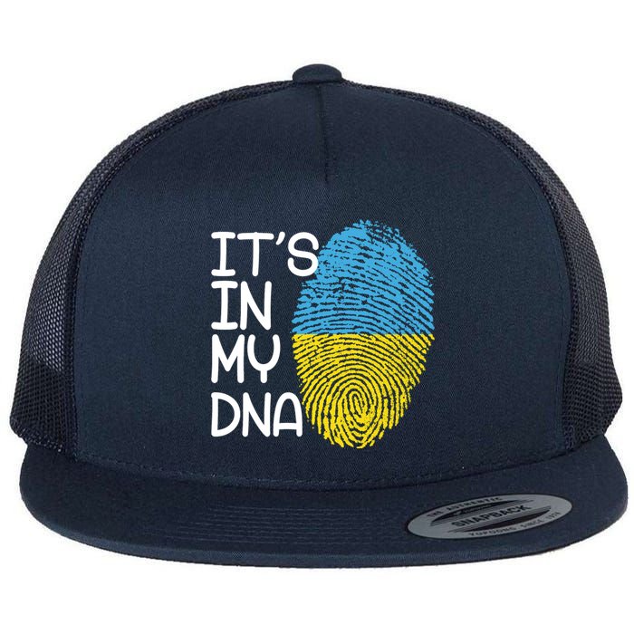 It's In My DNA Ukraine Fingerprint Flat Bill Trucker Hat