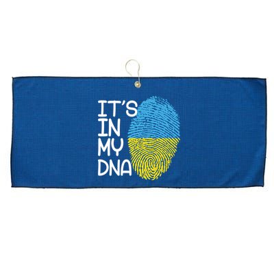 It's In My DNA Ukraine Fingerprint Large Microfiber Waffle Golf Towel