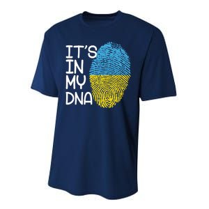 It's In My DNA Ukraine Fingerprint Performance Sprint T-Shirt