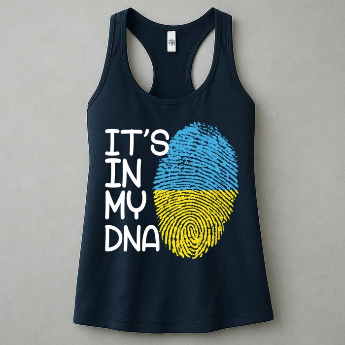 It's In My DNA Ukraine Fingerprint Womens Tank Top
