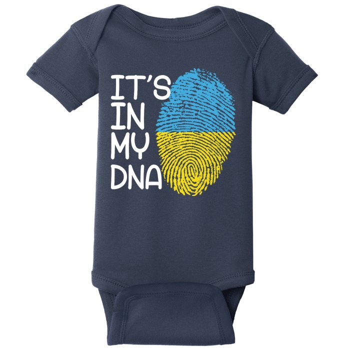 It's In My DNA Ukraine Fingerprint Baby Bodysuit