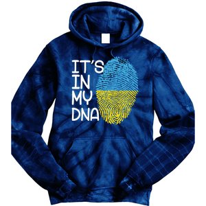 It's In My DNA Ukraine Fingerprint Tie Dye Hoodie