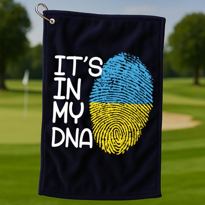 It's In My DNA Ukraine Fingerprint Golf Towel