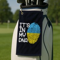 It's In My DNA Ukraine Fingerprint Golf Towel