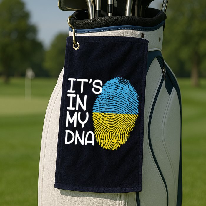 It's In My DNA Ukraine Fingerprint Golf Towel