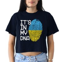 It's In My DNA Ukraine Fingerprint Crop Top