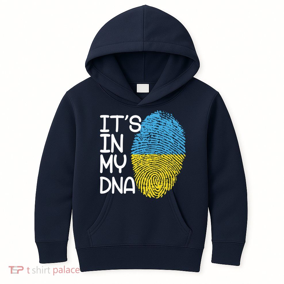 It's In My DNA Ukraine Fingerprint Kids Hoodie