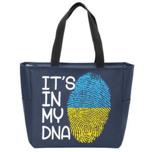 It's In My DNA Ukraine Fingerprint Zip Tote Bag