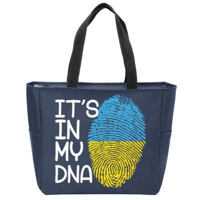 It's In My DNA Ukraine Fingerprint Zip Tote Bag