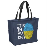 It's In My DNA Ukraine Fingerprint Zip Tote Bag