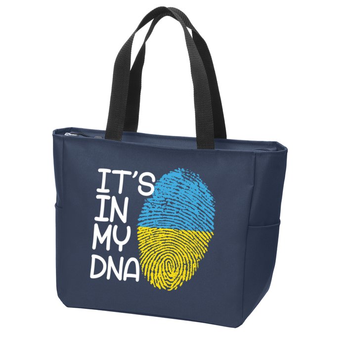 It's In My DNA Ukraine Fingerprint Zip Tote Bag