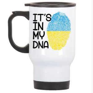 It's In My DNA Ukraine Fingerprint Stainless Steel Travel Mug