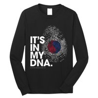 ITS IN MY DNA South Korea Flag Shirts South Korean Roots Long Sleeve Shirt