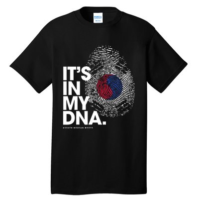 ITS IN MY DNA South Korea Flag Shirts South Korean Roots Tall T-Shirt